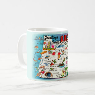 Oregon-Karte-Mug Kaffeetasse