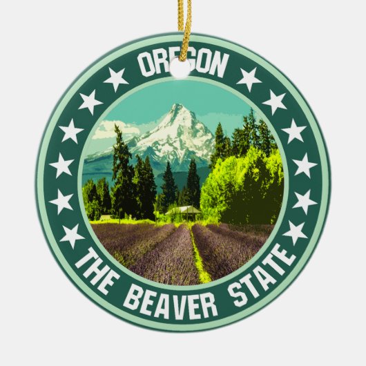 Oregon Keramik Ornament (Vorne)