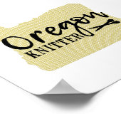 Oregon Knitter Black + Gold Craft Room Poster (Ecke)