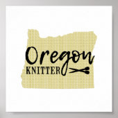 Oregon Knitter Black + Gold Craft Room Poster (Vorne)
