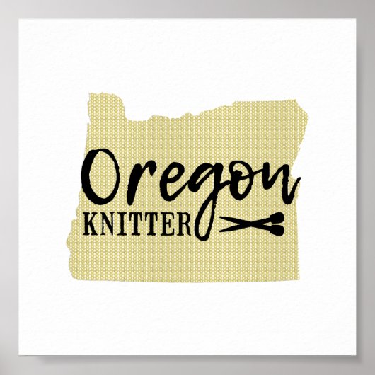 Oregon Knitter Black + Gold Craft Room Poster (Vorne)