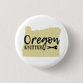 Oregon Knitter Black + Gold Crafts Button