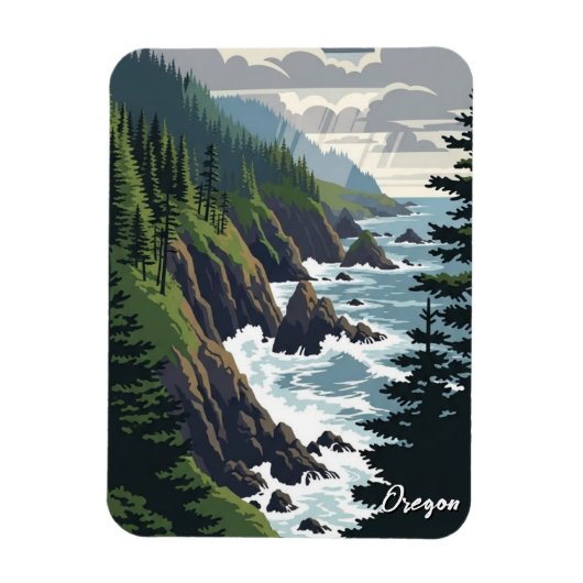 Oregon-Küste Magnet (Vertikal)
