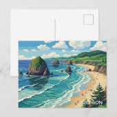 Oregon-Küste Reise Postkarte (Vorne/Hinten)