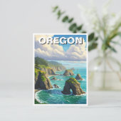 Oregon Küste Reisen Postkarte (Stehend Vorderseite)