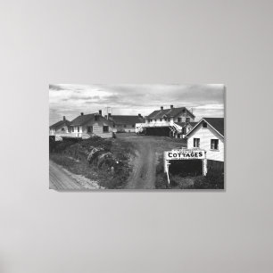 Oregon-Küste Schellenbergers Ozean-Ansicht-Hütte Leinwanddruck