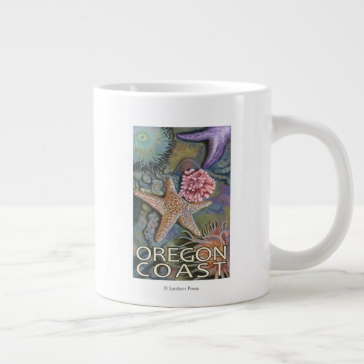 Oregon-Küste Tidepool Jumbo-Tasse (Rechts)