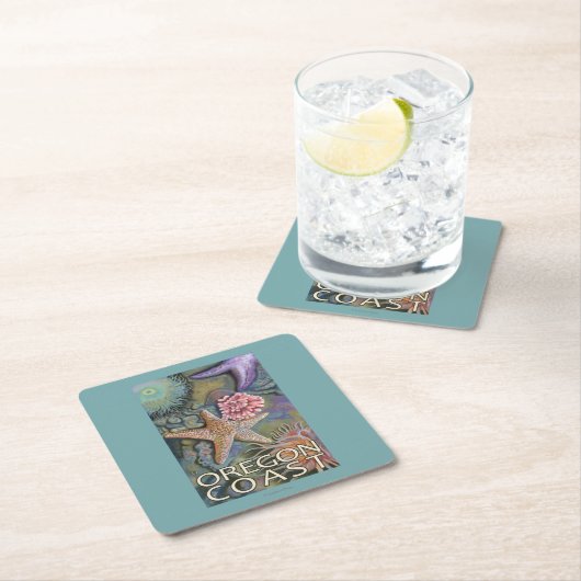 Oregon-Küste Tidepool Rechteckiger Pappuntersetzer (Vor Ort)