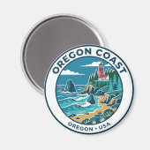 Oregon-Küste USA Magnet (Vorderseite/Rückseite)