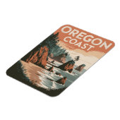 Oregon Küste Vintage Magnet (Linke Seite)