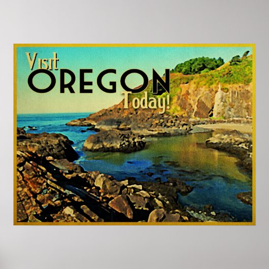 Oregon-Küste Vintage Poster (Vorne)