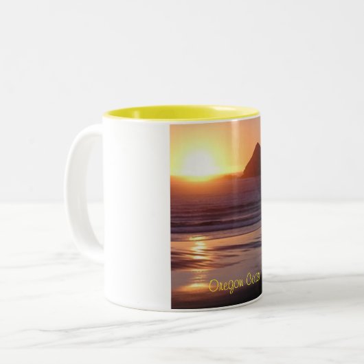 Oregon-Küste Zweifarbige Tasse (Vorderseite Links)