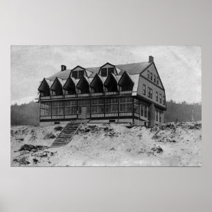 Oregon-Küsten-Ansicht des Aussicht-Gasthaus-Hotels Poster