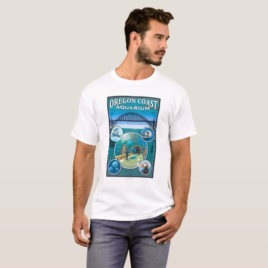Oregon-Küsten-Aquarium T-Shirt (Vorne ganz)