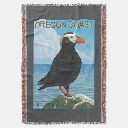 Oregon-Küsten-büscheliger Papageientaucher Decke (Vorderseite Vertikal)