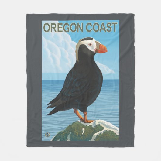 Oregon-Küsten-büscheliger Papageientaucher Fleecedecke (Vorderseite)