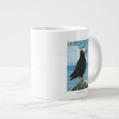 Oregon-Küsten-büscheliger Papageientaucher Jumbo-Tasse (Vorderseite Rechts)