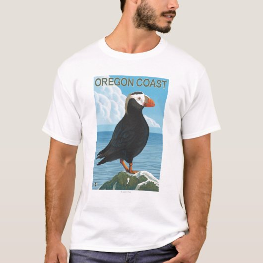 Oregon-Küsten-büscheliger Papageientaucher T-Shirt (Vorderseite)