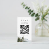 Oregon-Küsten-Kiefern-Landschaft-Hochzeits-QR-Code Begleitkarte (Stehend Vorderseite)