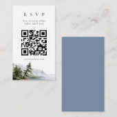 Oregon-Küsten-Kiefern-Landschaft-Hochzeits-QR-Code Begleitkarte (Vorne/Hinten)