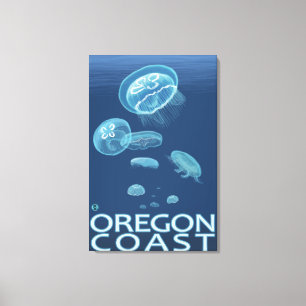 Oregon-Küsten-Quallen Leinwanddruck