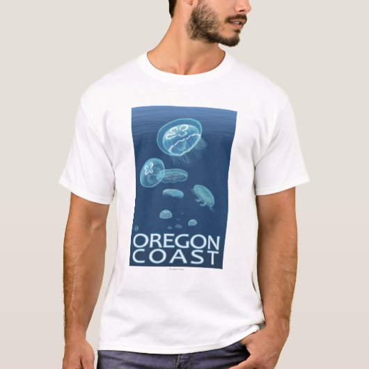 Oregon-Küsten-Quallen T-Shirt (Vorderseite)
