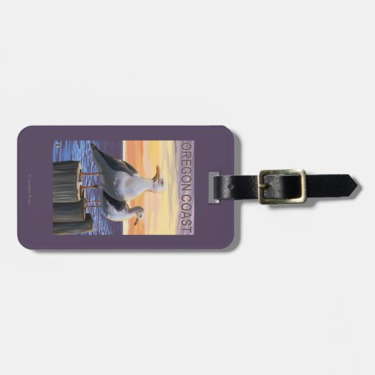 Oregon-Küsten-Seemöven Gepäckanhänger (Vorderseite horizontal)