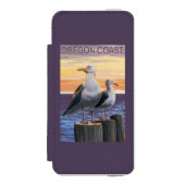 Oregon-Küsten-Seemöven Incipio iPhone Geldbeutel-Hülle (Folio Vorderseite)
