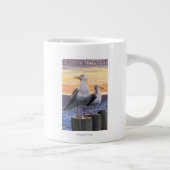 Oregon-Küsten-Seemöven Jumbo-Tasse (Rechts)