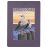 Oregon-Küsten-Seemöven Klemmbrett (Rückseite)