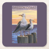 Oregon-Küsten-Seemöven Rechteckiger Pappuntersetzer (Vorderseite)