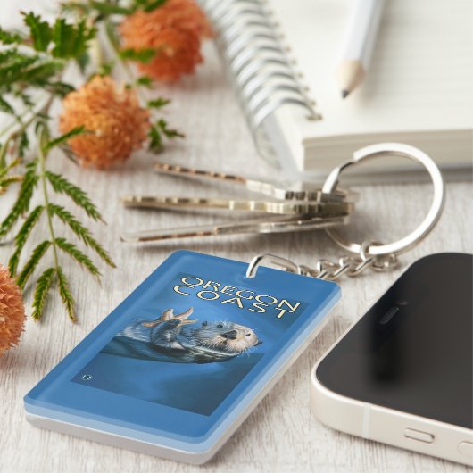 Oregon-Küsten-Seeotter Schlüsselanhänger (Vorderseite rechts)