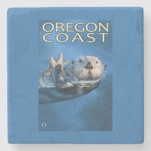 Oregon-Küsten-Seeotter Steinuntersetzer