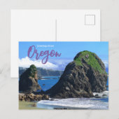 Oregon Küstenlandschaft Reise  Postkarte (Vorne/Hinten)