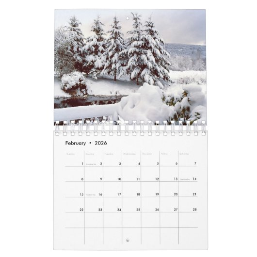 Oregon Landscape Calendar Kalender (Feb 2026)