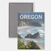 Oregon Landschaftlich Coastline Seascape Magnet (Vorderseite/Rückseite)