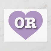 Oregon Lavender Heart - I Liebe ODER Postkarte (Vorderseite)