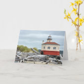 Oregon Leuchtturm Landschaftsgrüßkarte Karte (Gelbe Blume)