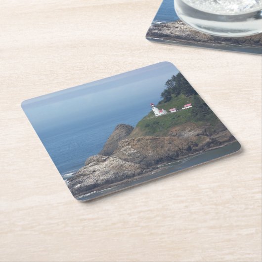 Oregon-Leuchtturm Rechteckiger Pappuntersetzer (angewinkelt)