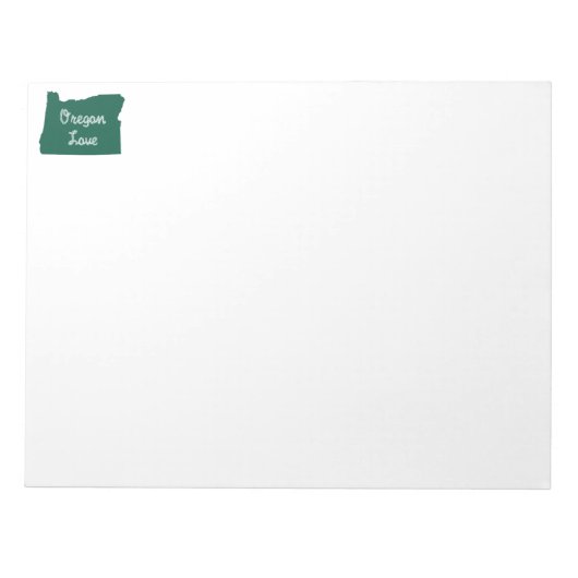 Oregon LIEBE Rope Green Notizblock (Vorderseite)