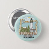 Oregon Lighthouse Button (Vorne & Hinten)