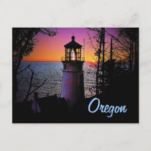 Oregon Lighthouse Postcard Postkarte