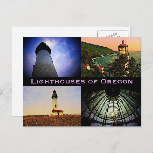 Oregon Lighthouses Postcard Postkarte (Vorne/Hinten)