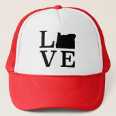 Oregon LOVE Black Truckerkappe (Vorderseite)