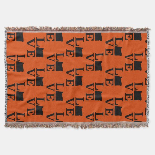 Oregon LOVE Schwarz Decke (Vorderseite)