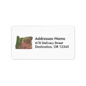 Oregon Map Address Label Adressaufkleber (Vorne)