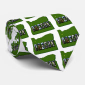 Oregon Map and Picture Text Krawatte (Gerollt)