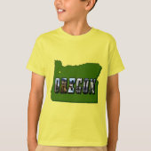 Oregon Map Kontur und Bildtext T-Shirt (Vorderseite)