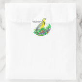 Oregon Meadowlark Grabmal Journal Runder Aufkleber (Tasche)