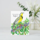 Oregon Meadowlark Traube Postkarte (Stehend Vorderseite)
